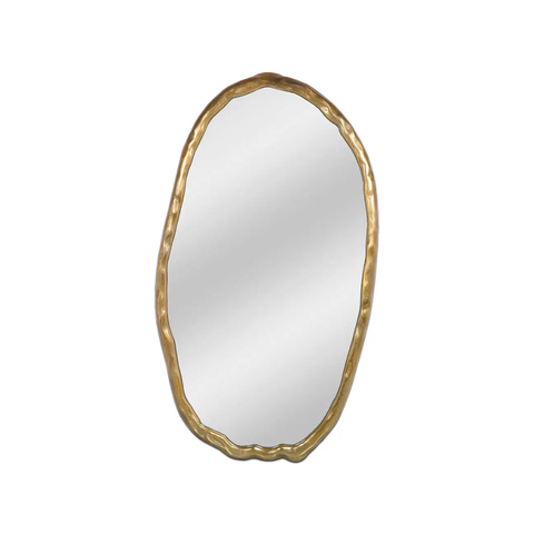 Foundry Oval Mirror Gold
