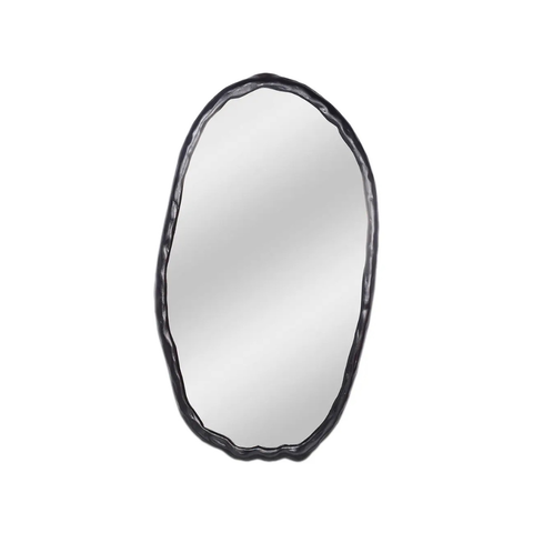 Foundry Oval Mirror Black