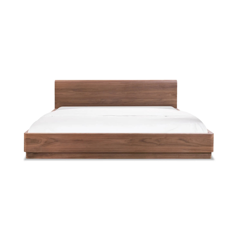 Round Off King Bed Walnut Brown