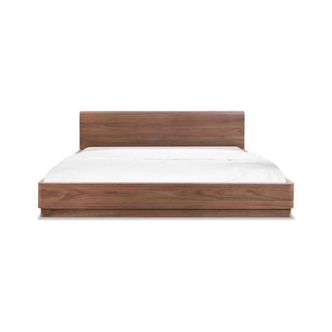 Round Off Queen Bed Walnut Brown