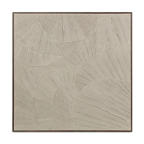 Flutter Framed Painting Cool Beige