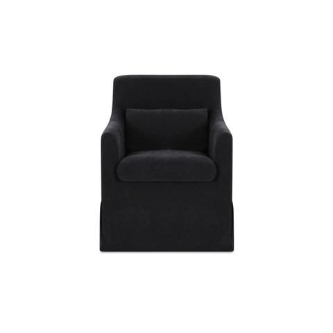Lydia Slipcover Dining Chair Black