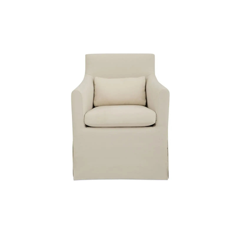 Lydia Outdoor Slipcover Dining Chair Cream