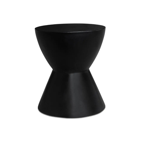 Hourglass Outdoor Stool Black