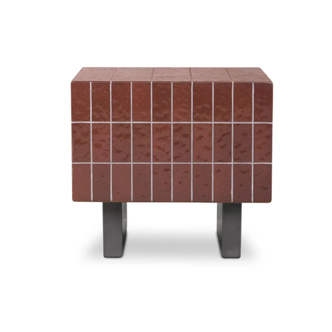 Farren Outdoor Side Table Brown