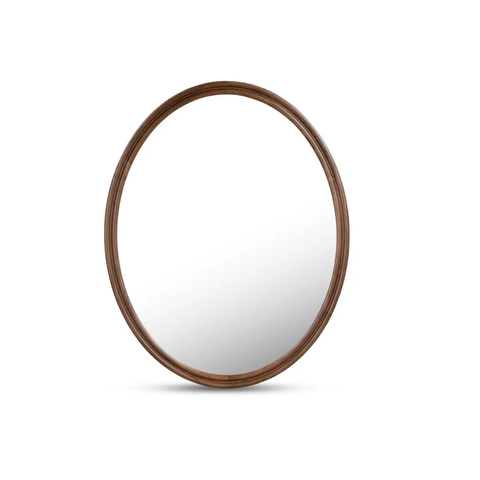 Alcott Oval Mirror Walnut