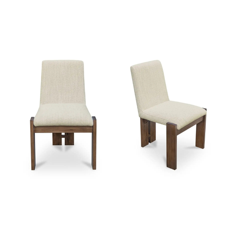 Mia Dining Chair Beige-Set of Two