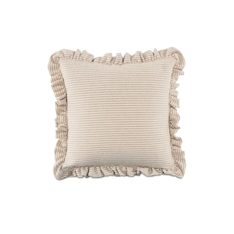 Betty 20 Inch Cushion Beige Stripe