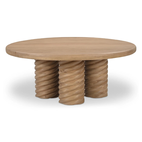 Treccia Round Coffee Table Oak