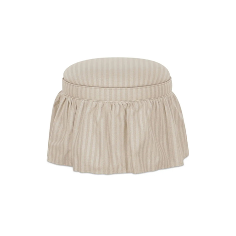 Heidi Storage Ottoman Beige Stripe