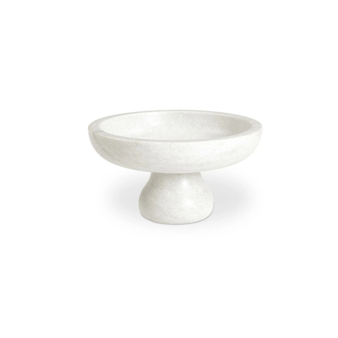 Palermo Pedestal Bowl White Marble