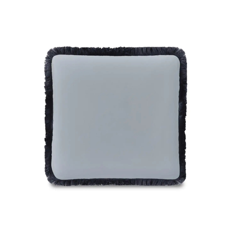 Yasmin Square Cushion Light Blue Faux Mohair