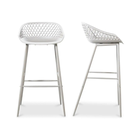 Piazza Outdoor Barstool White - Set Of Two