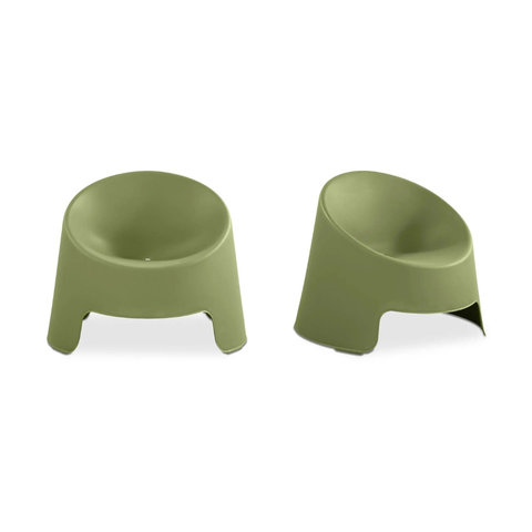 Nolla Outdoor Accent Chair Set of Two Green