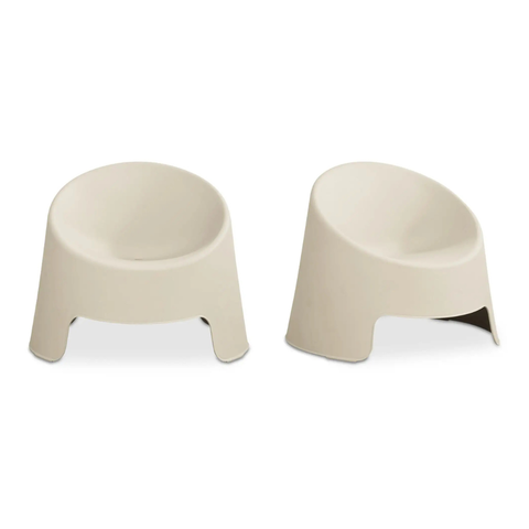 Nolla Outdoor Accent Chair Set of Two Light Grey