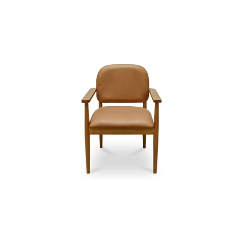 Norrie Dining Chair Brown Leather