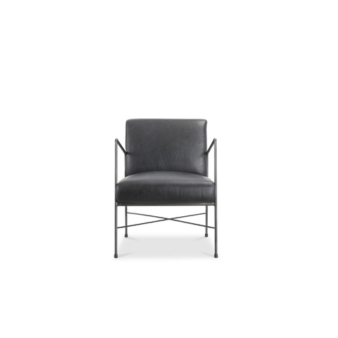 Dagwood Leather Armchair Black