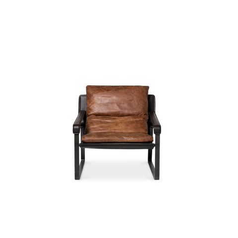 Connor Club Chair Open Road Brown Leather