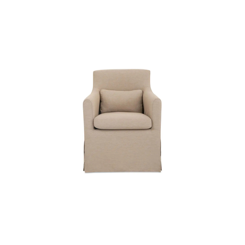 Lydia Outdoor Slipcover Dining Chair Light Brown