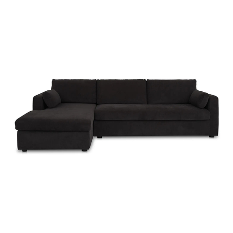 Burrow Sleeper Sectional With Storage Chaise Black Left