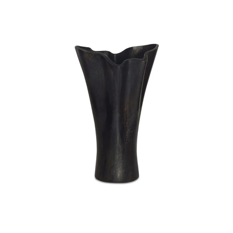 Yeri Cast Aluminum Vase Black