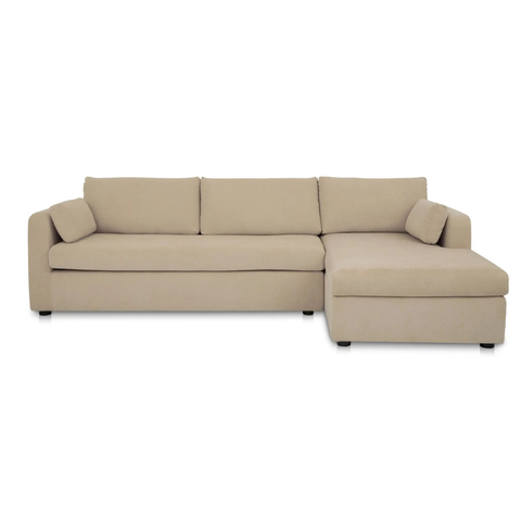 Burrow Sleeper Sectional With Storage Chaise Sand Right