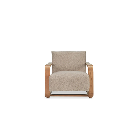 Eckersley Lounge Chair Beige Faux Shearling