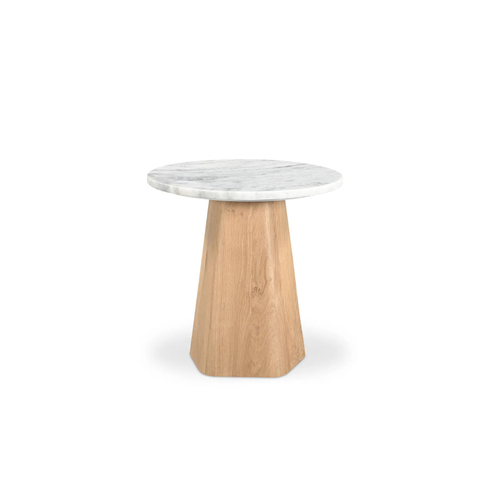 Evelyn Accent Table Ashen Grey Matrix Marble