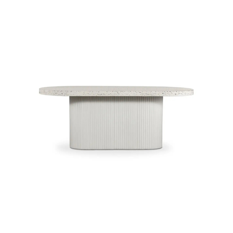 Lyon Outdoor Dining Table White Terrazzo