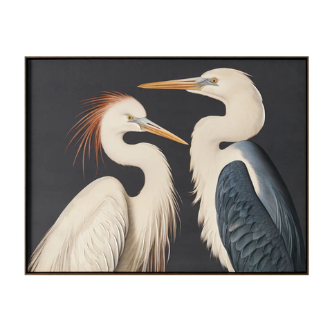 Two Cranes Framed Painting