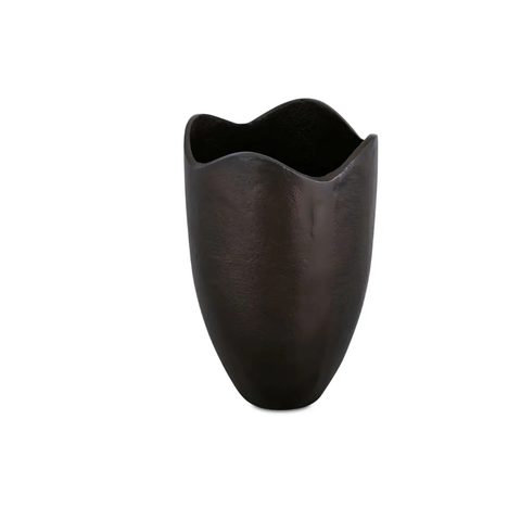 Athena Cast Aluminum Vase Blackened Bronze