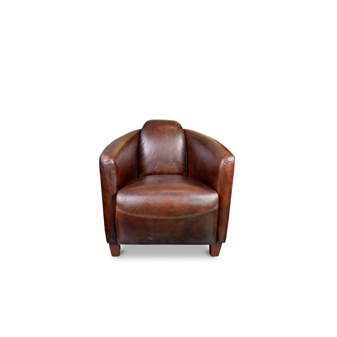 Salzburg Club Chair Dark Brown Leather