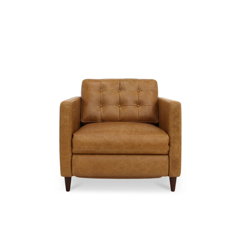Bridgers Power Recliner Chair Tan Leather