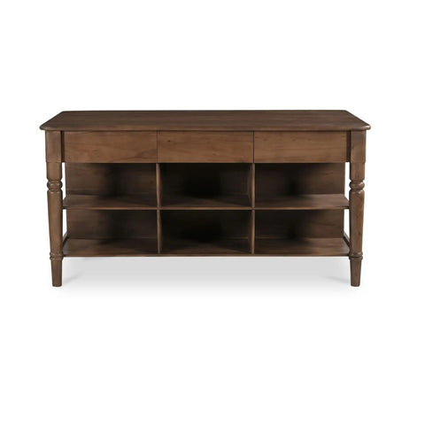 Russet Kitchen Island Brown