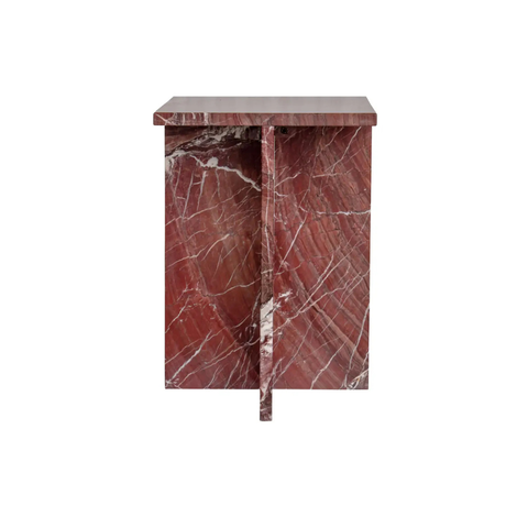 Blair Accent Table Rosso Levanto Marble