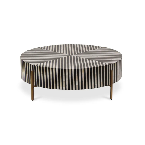 Chameau Small Coffee Table Black and White