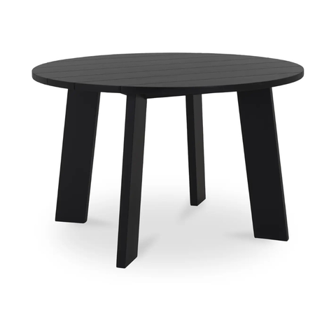 Delta Round Outdoor Dining Table Black