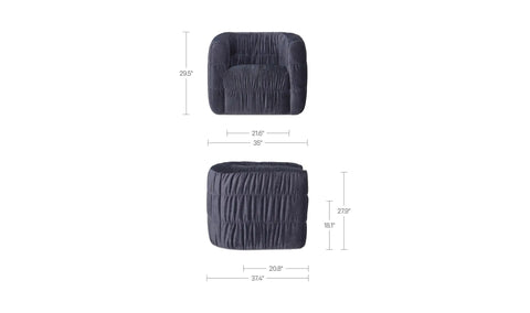 Robson Swivel Chair Navy