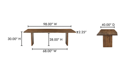 Lila Large Dining Table Brown