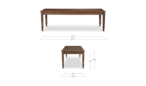 Russet Dining Table Brown
