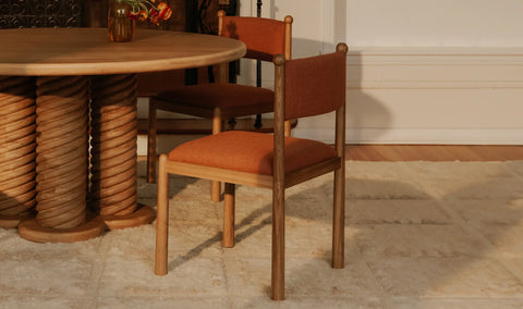Treccia Round Dining Table Oak