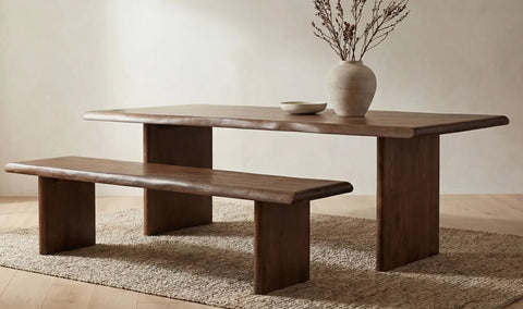 Lila Dining Bench Small Brown