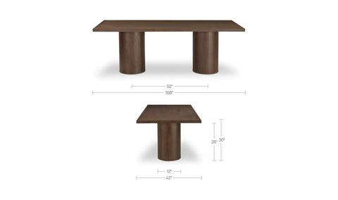 Hadley Dining Table Large Warm Brown