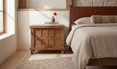 Enya Nightstand Red Oak