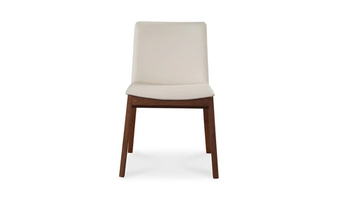 Deco Dining Chair Cream White PVC - Set Of Two