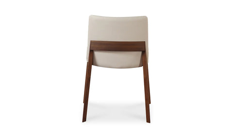 Deco Dining Chair Cream White PVC - Set Of Two