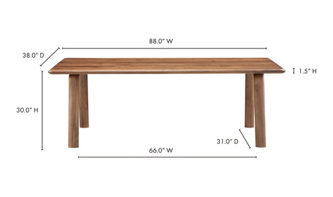Malibu Dining Table Walnut