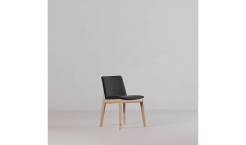 Deco Oak Dining Chair Dark Grey - Set Of Two
