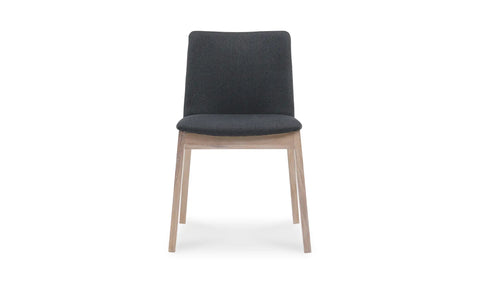 Deco Oak Dining Chair Dark Grey - Set Of Two