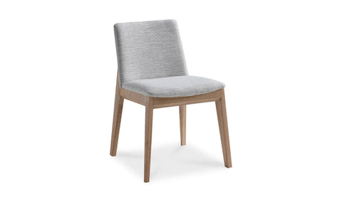 Deco Oak Dining Chair Light Grey - Set Of Two